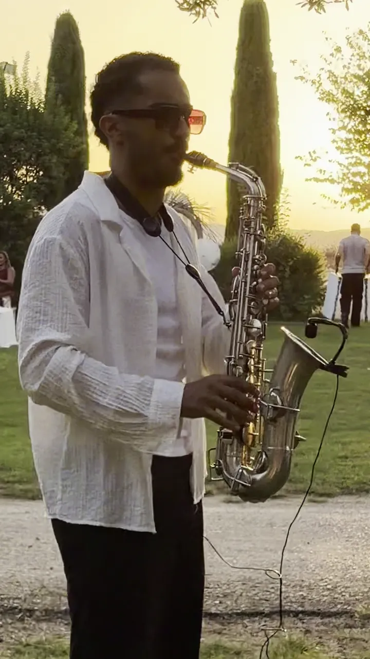 Vin d'honneur au coucher du soleil